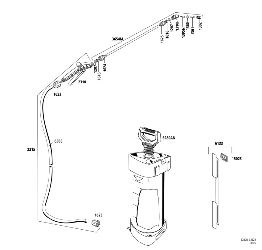 Mesto Akku-Drucksprühgerät e.FLORI COMPACT 3 Liter