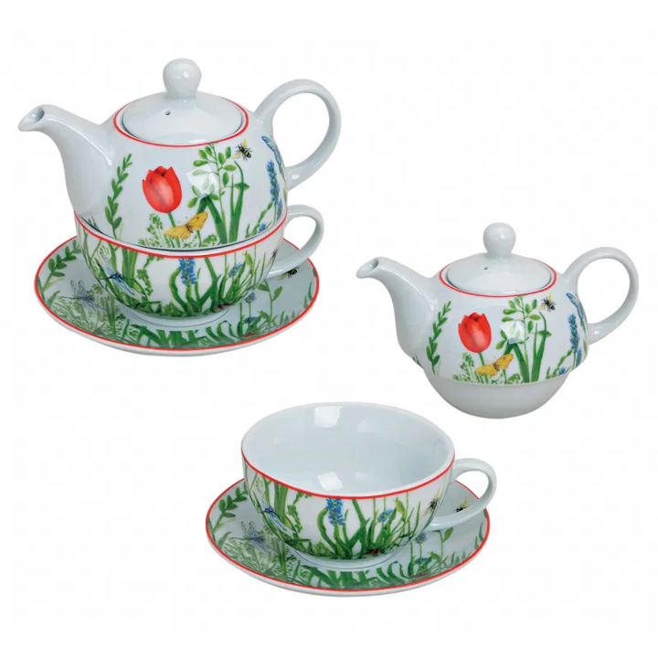 Tea for one Blumenwiesenmotiv