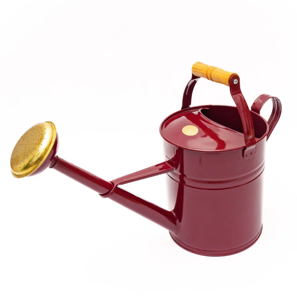 Gießkanne mit Holzgriff 5L Vintage Red