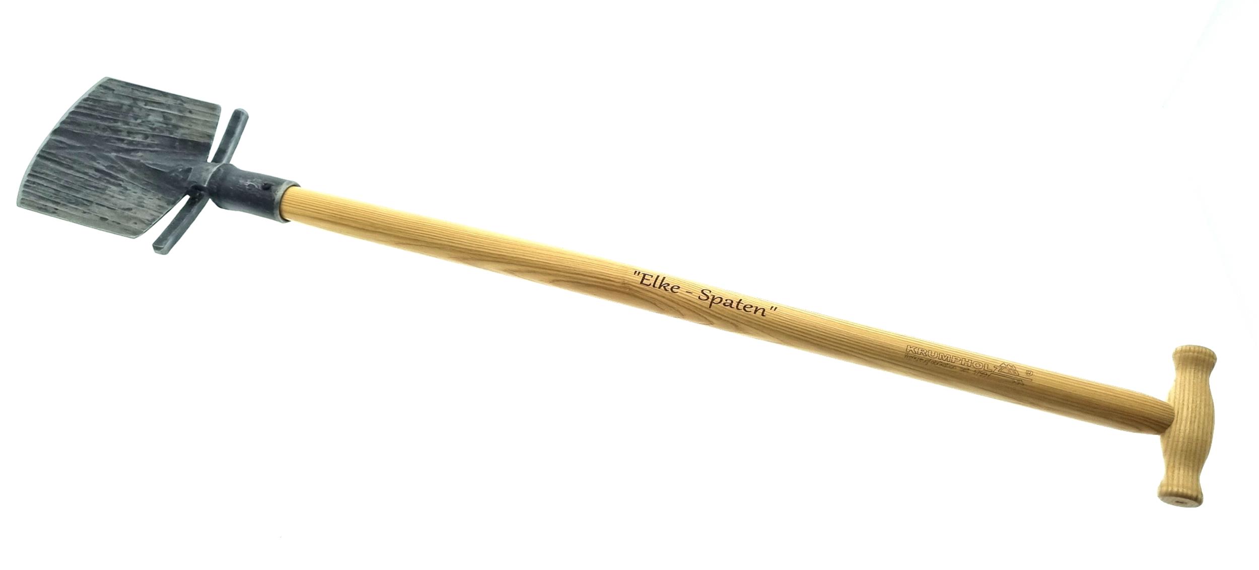Damenspaten "Elke" mit geschmiedetem Tritt und 85 cm  lackiertem Eschenstiel