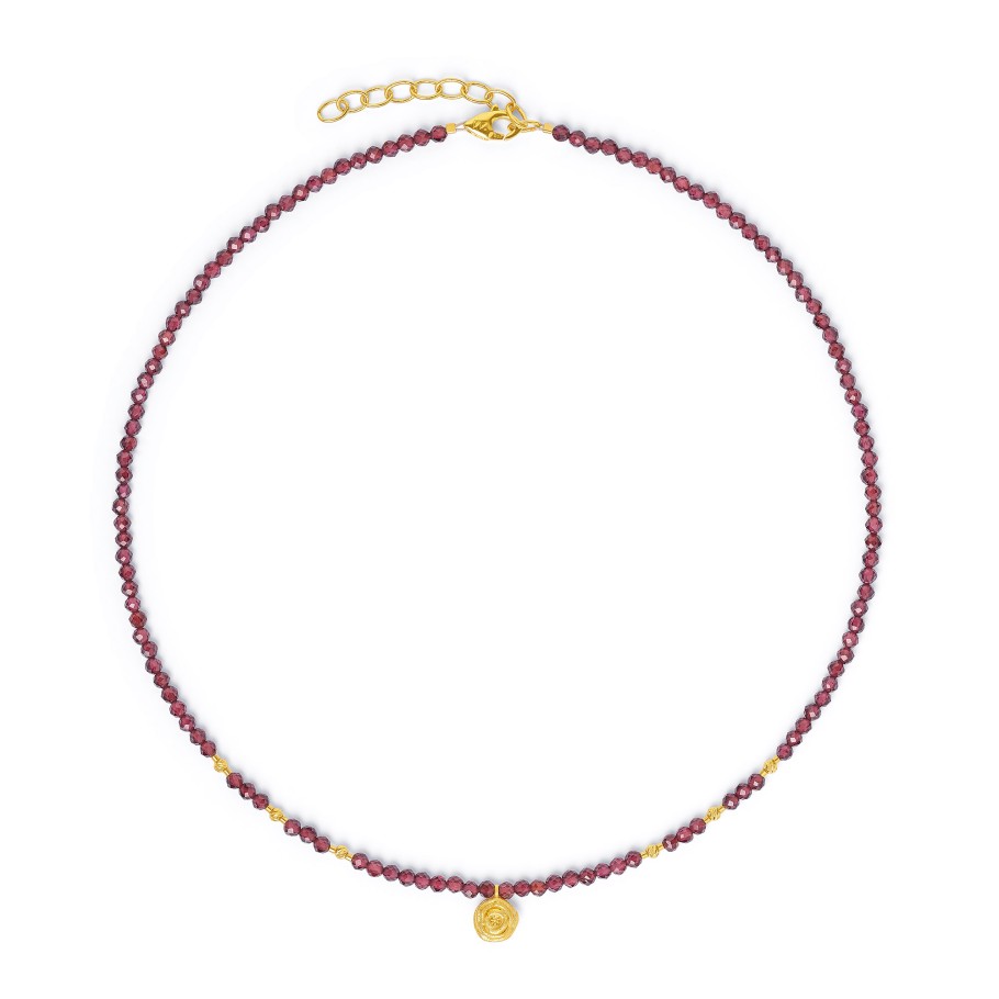 Rosemarie Kette Granat