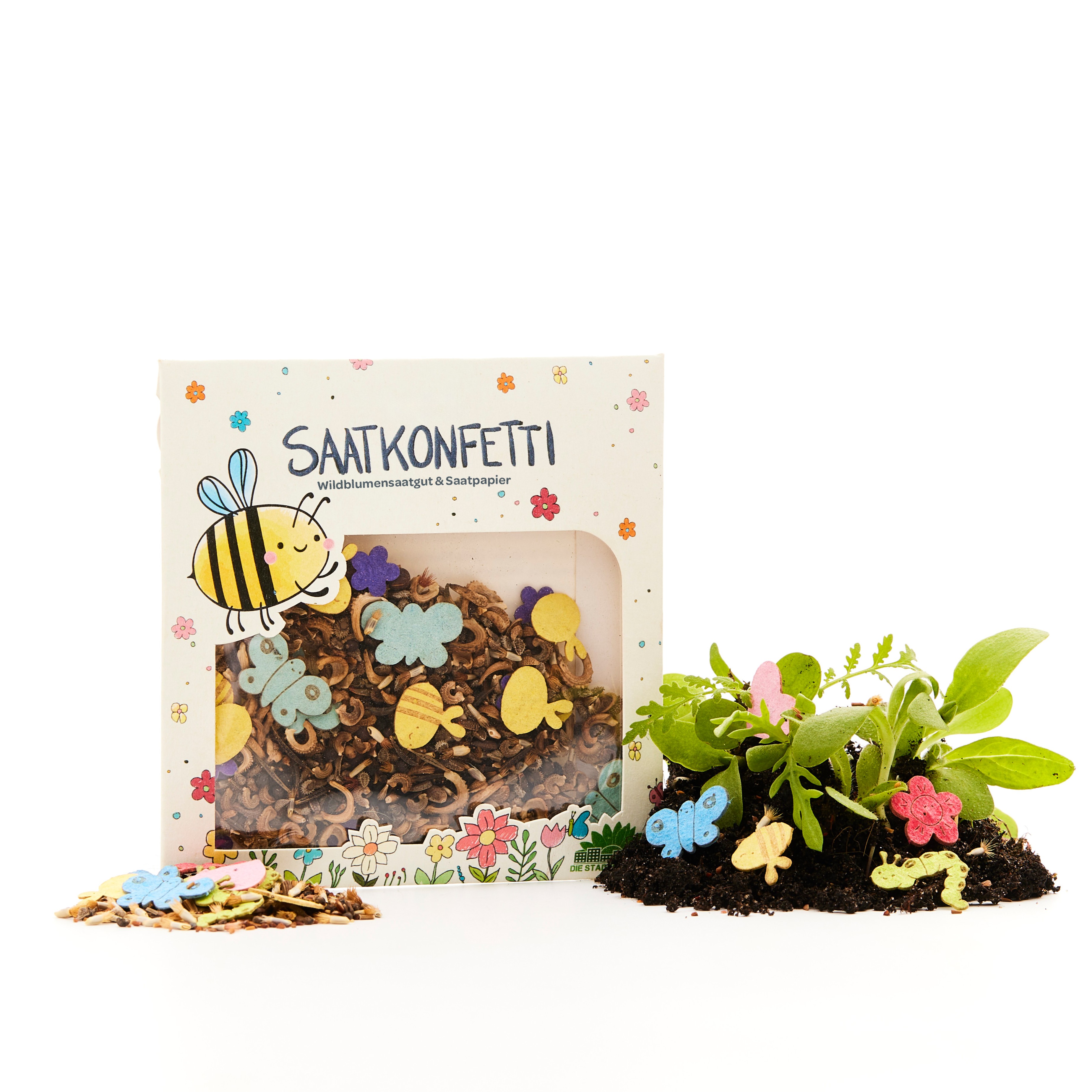 Buntes Saatgutkonfetti