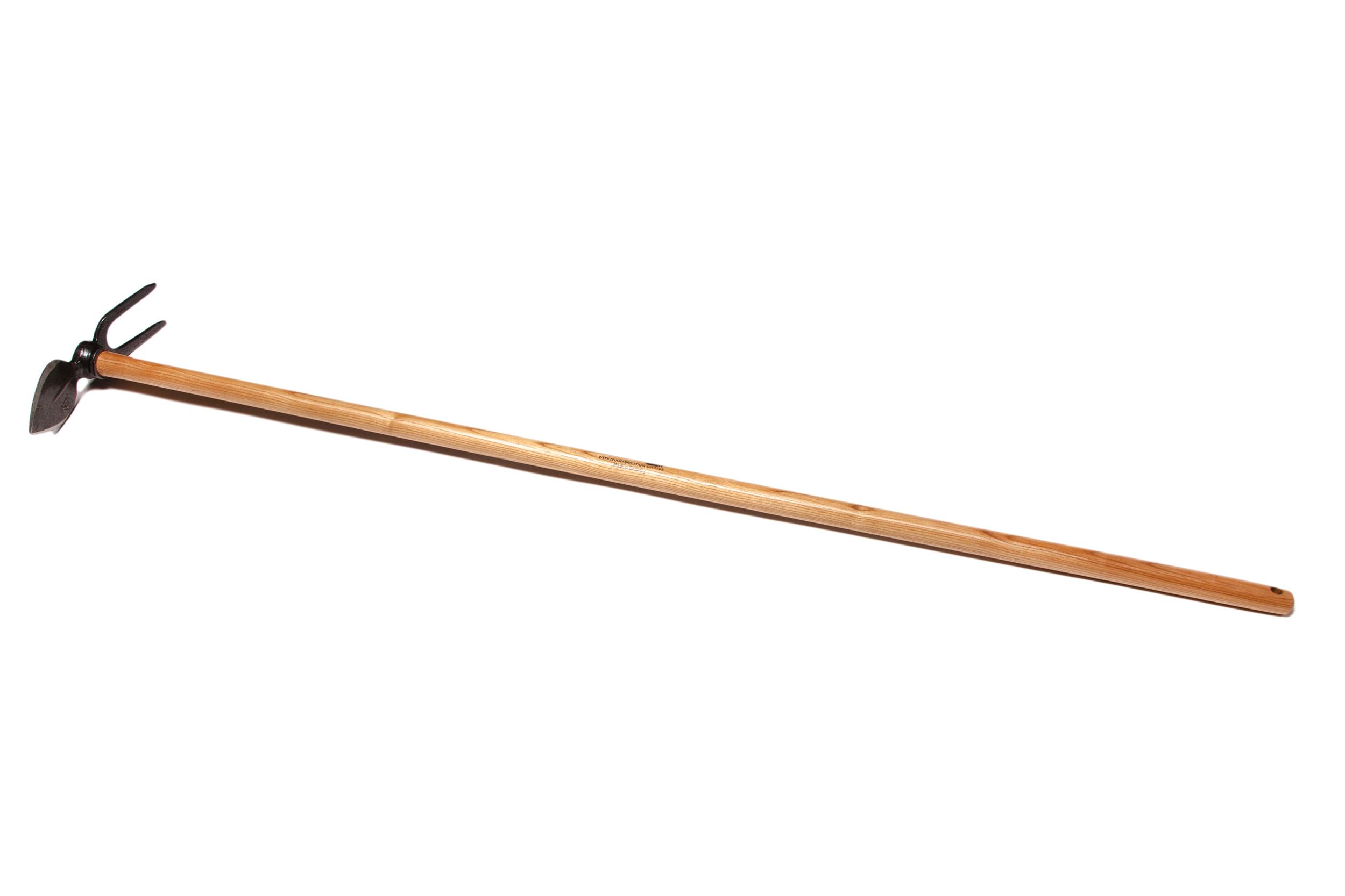 Gartenhacke, Herzblatt, 2-zinkig, m. lack. E.-Stiel