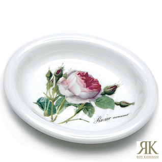 Seifenschale oval Redoute Rose