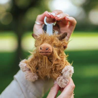 Anhänger „Gordon“ mit Plüsch-Highland Cow