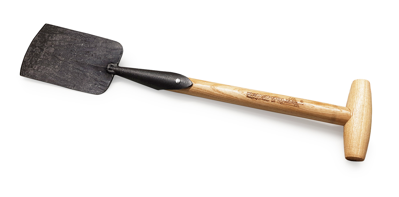 Handspaten  lackiertem Eschen-T-Stiel