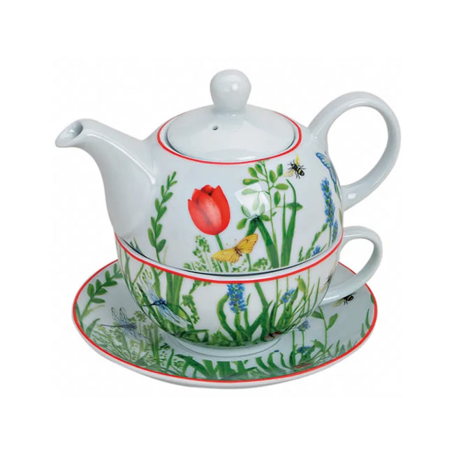 Tea for one Blumenwiesenmotiv