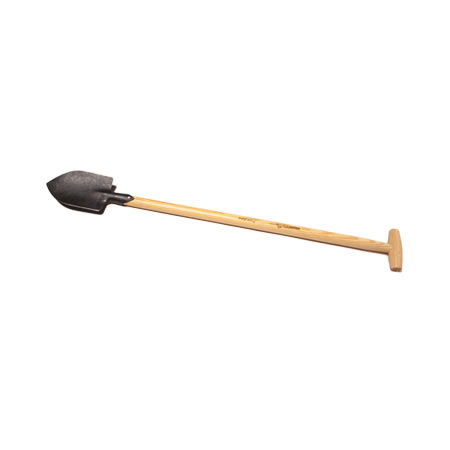 Junior - Spitzspaten mit Eschen-Knopf-T-Stiel (75cm)