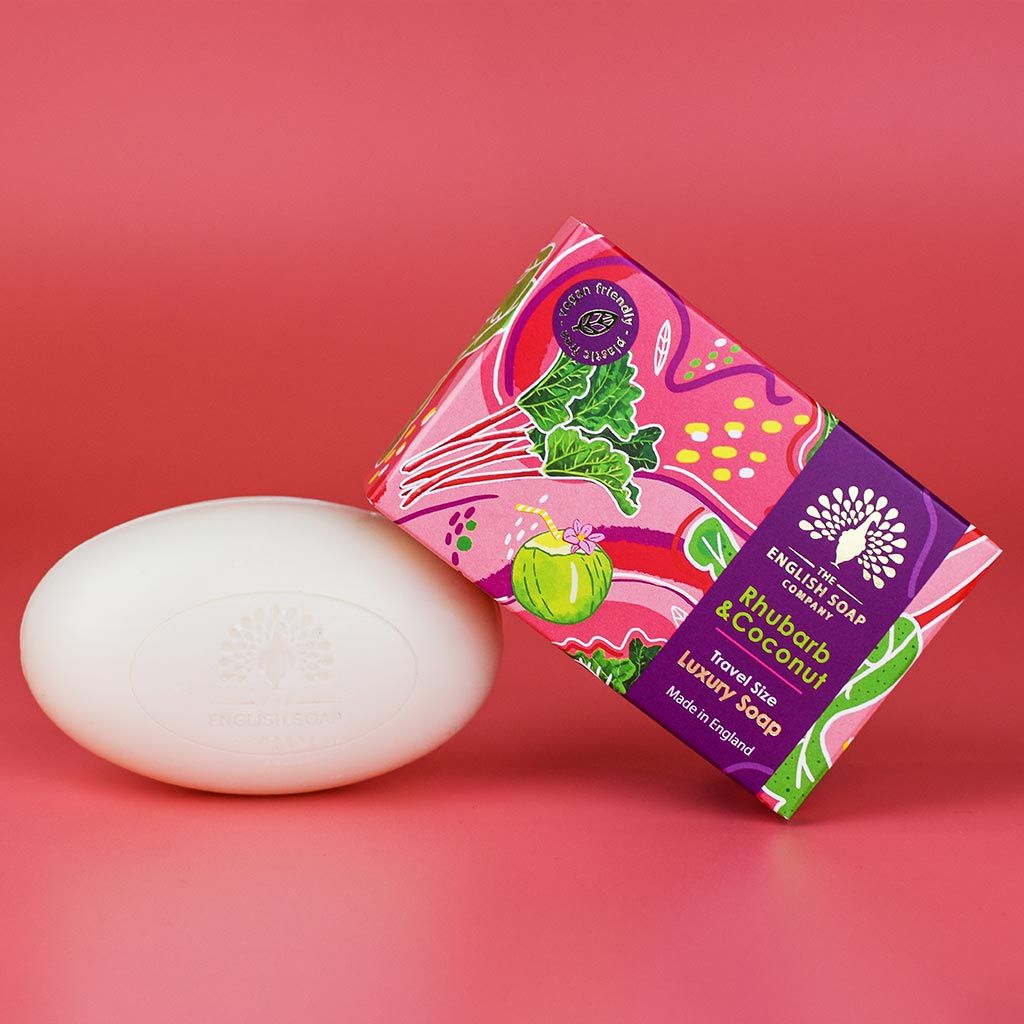 Rhubarb & Coconut Seife Reisegröße
