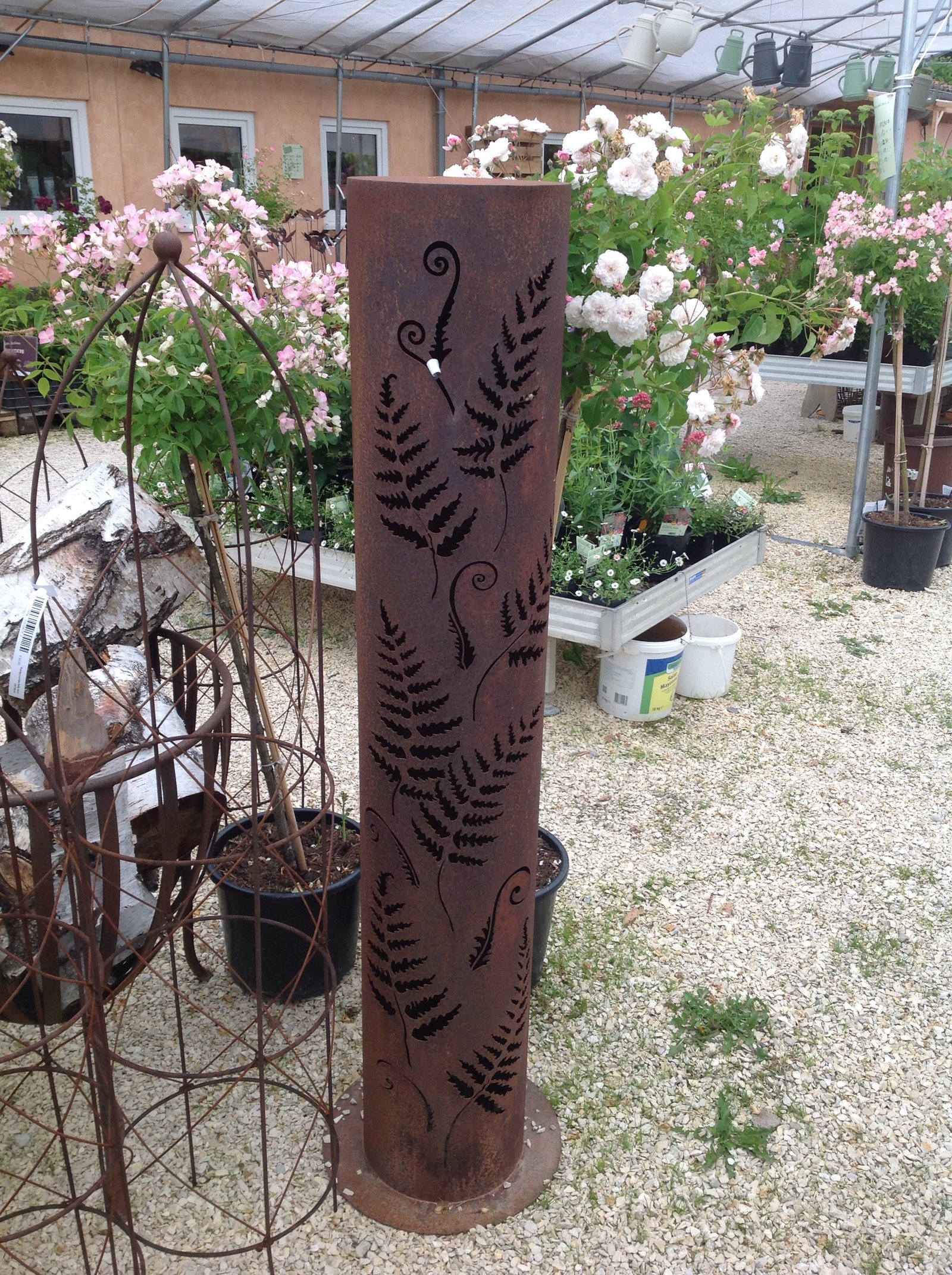 Metallsäule 'Farn'