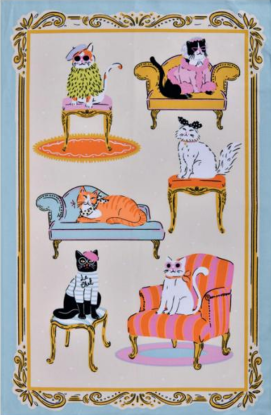 Tea Towel Cool Cats