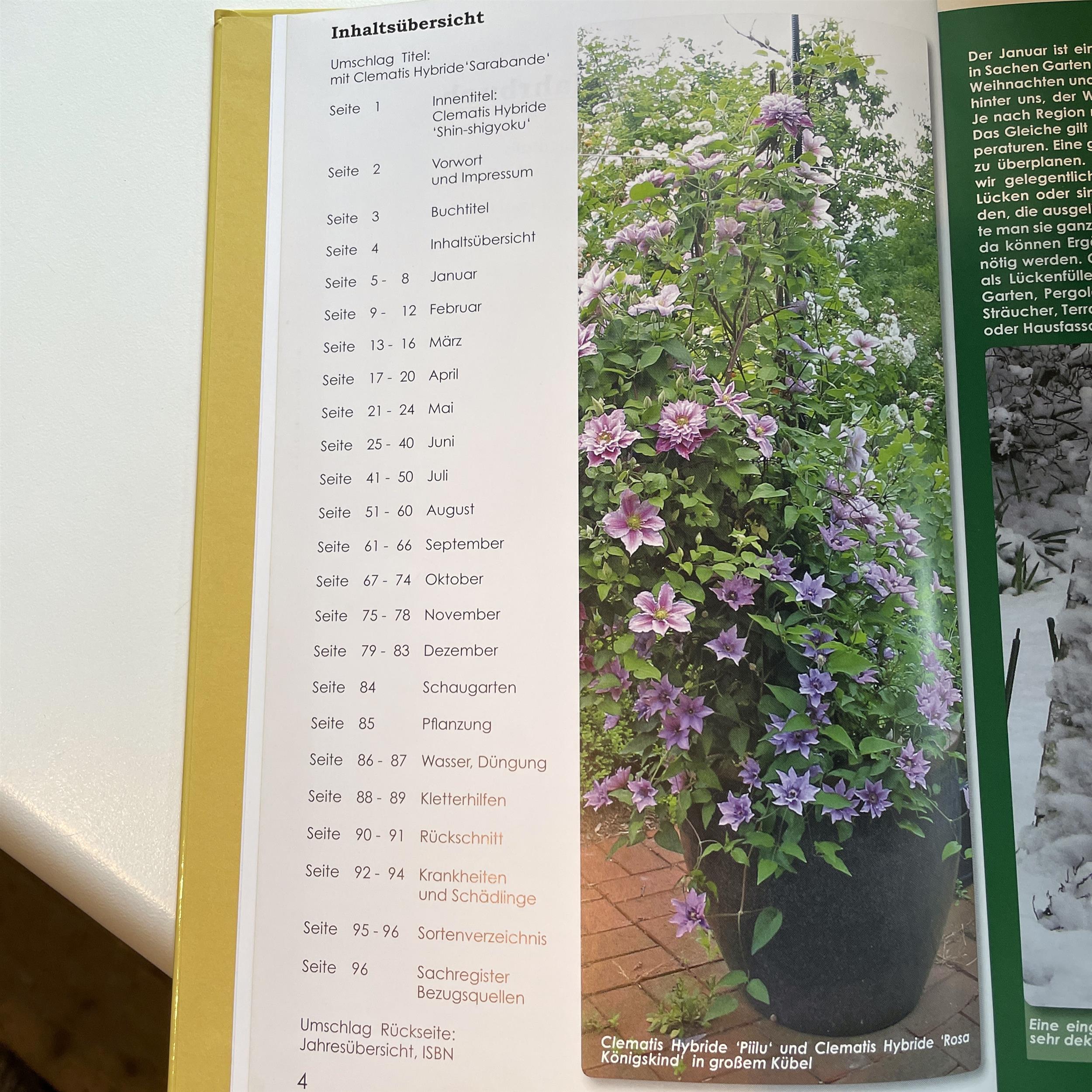 Das Clematis Jahrbuch - 365 Tage Freude mit Clematis