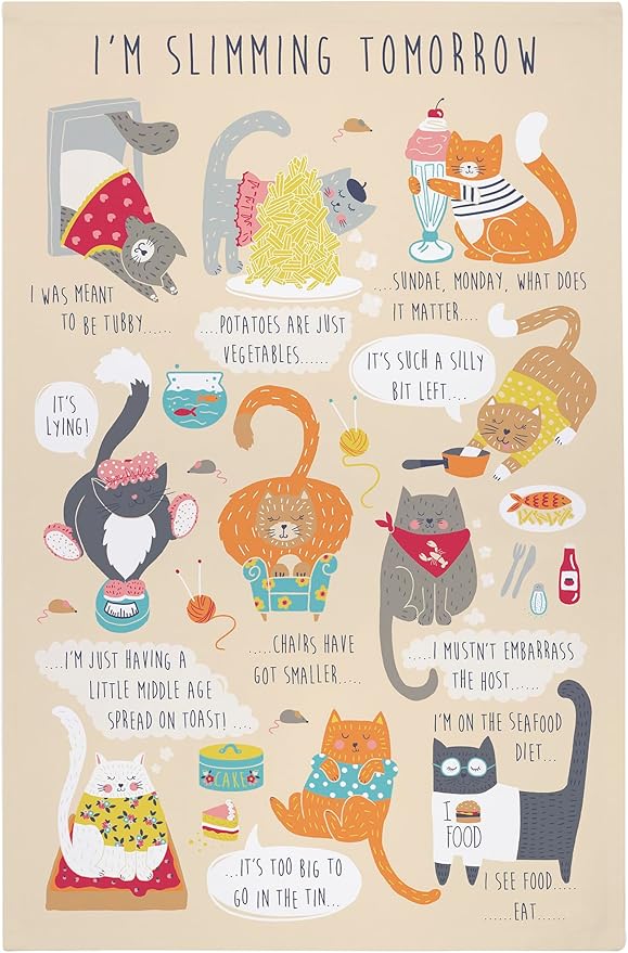 Tea Towel I'm Slimming tomorrow