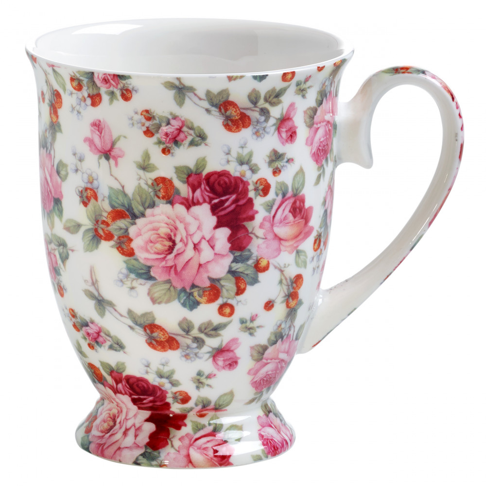 Becher Sommerrose mit Fuß