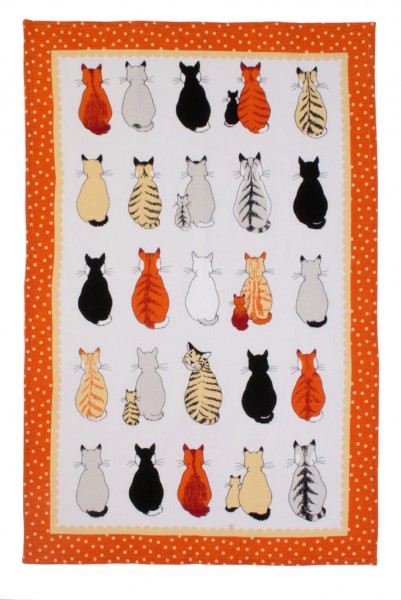 Tea Towel Cats In Waiting