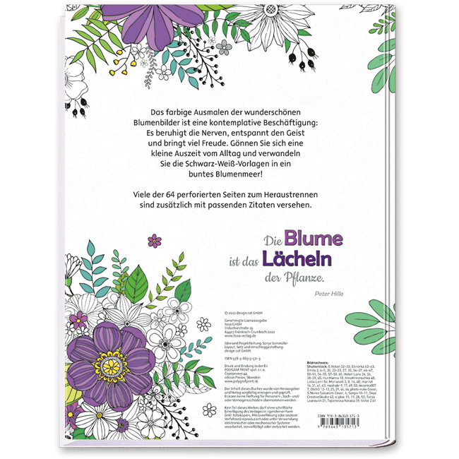 Das bezaubernde Blumen-Malbuch